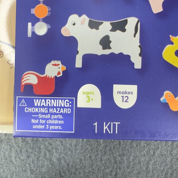 Mondo Llama Paint-Your-Own Wood Animals Kit With Paints And Brushes New - Picture 9 of 11